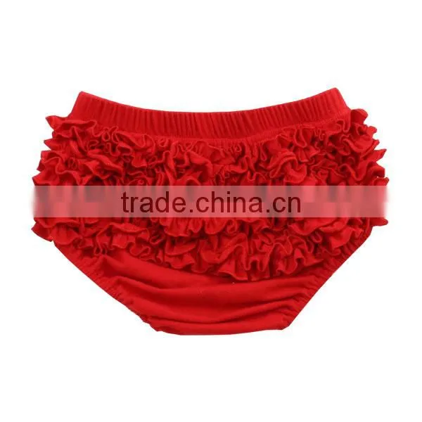 Suitable for All Season 2017 Design for Kids Shorts Wholesale Solid Ruffle Shorts Baby Organic Cotton Bloomers photo-5