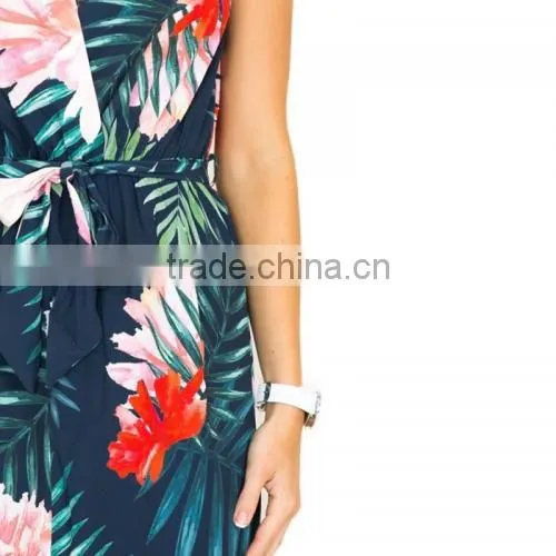 2017Guangzhou Wholesale Summer One-piece Dress Deep V Sexy Dress photo-4