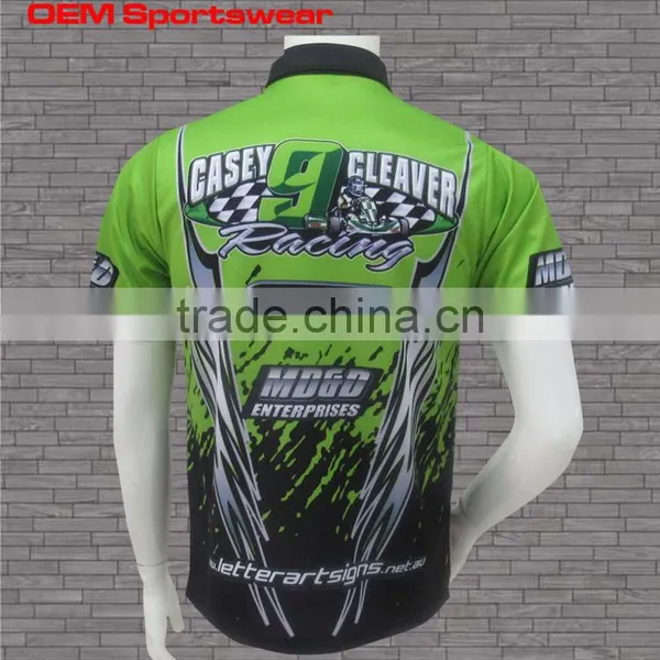 Short Sleeve Blue Dye Sublimation Mesh Motocross Jerseys photo-6