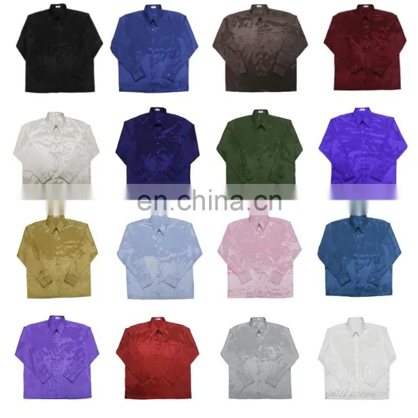 Lofbaz Men Casual Camp Work Everyday Button Down Plain Long / Short Sleeve Shirts photo-2