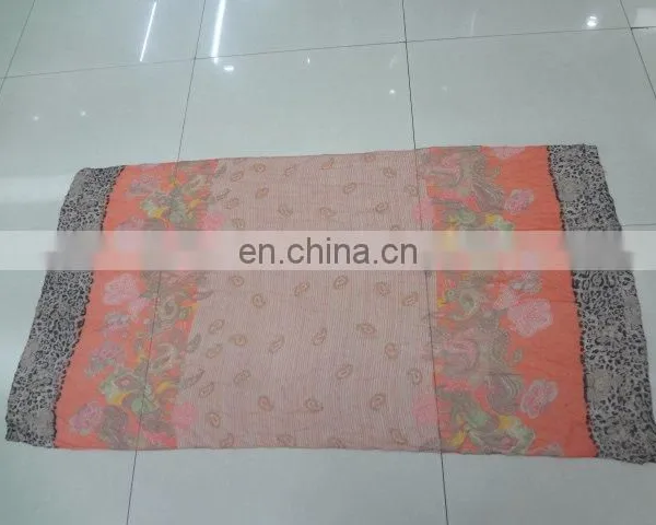 New Style Hot Hijab Sexy Women Scarf Shawl Floral Printed Chiffon Georgette Scarf photo-2