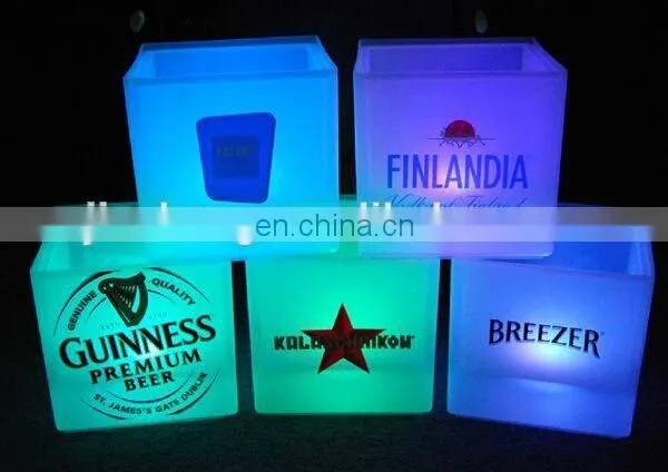 Custom New Design Colorful Led Square Ice Bucket for Bar Using photo-5
