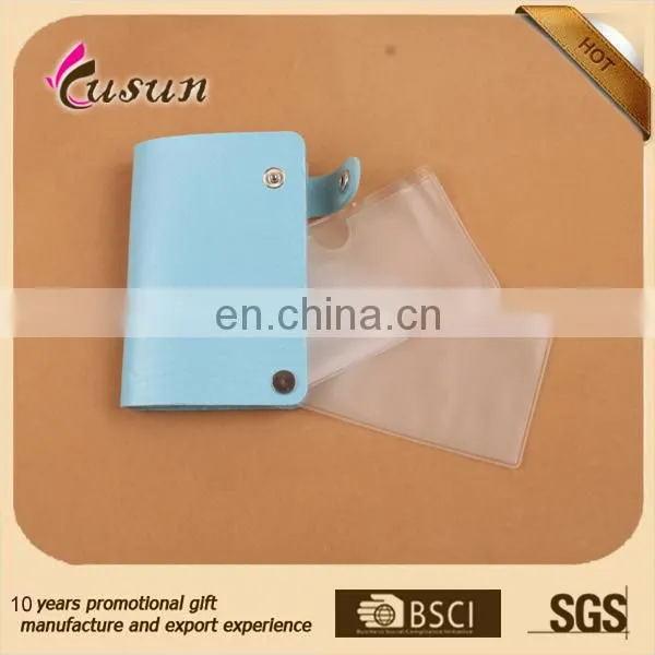 2015 Cheap Promotional Soft PU Leather Business Name Credit Card 24 Bank Card Bag Case Card Holder photo-4