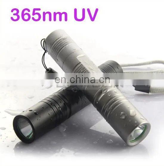 LED Ultraviolet 5W UV 365nm Flashlight Mini Straight UV Flashlight