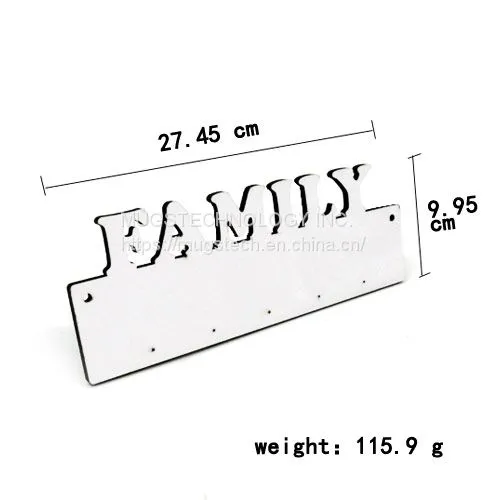 Sublimation MDF Key Holder With FAMILY Words photo-2