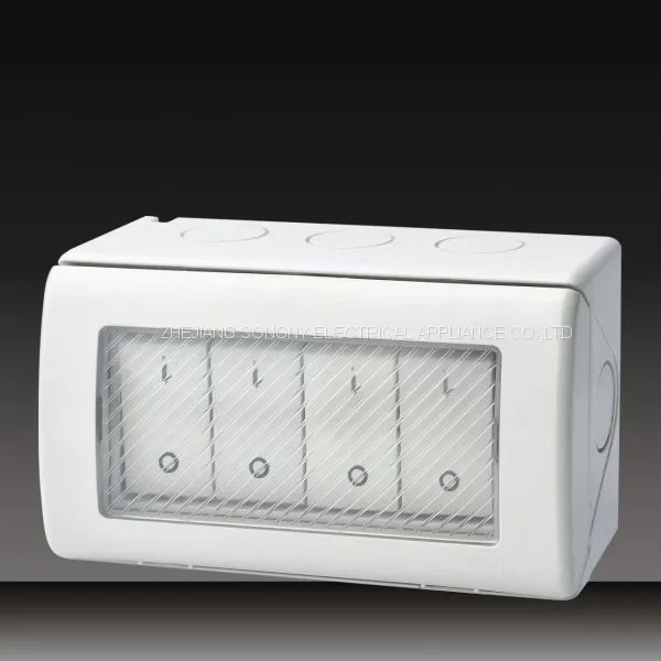 Waterproof Push Button Wall Switch Socket With Protected Cover photo-2