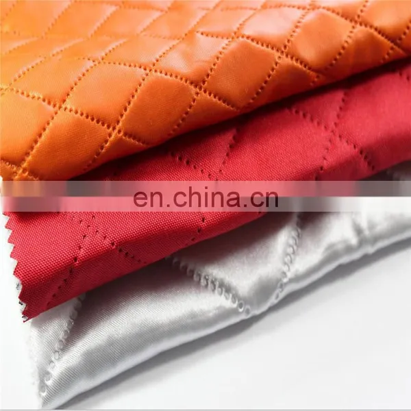 Down Jacket Fabric Quilted Waterproof Polyester Pongee Fabric photo-4