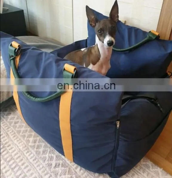 Luxury Dog Car Seat Multi Functional Pet Bed Portable Travel Dog Bed With Handle Dog Car Mat photo-2