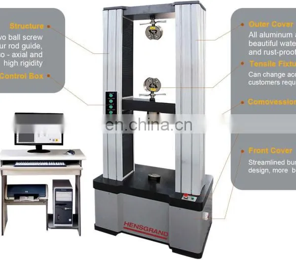 Tabletop Dual Column Electromechanical Universal Test Machine 50 KN(11250 Lb) for Tension Bending and Compression Test photo-4