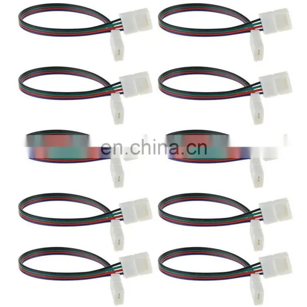 4 Pin 10mm Rgb 5050 3528 Led Strip Light PCB Solderless Connector Cable photo-6