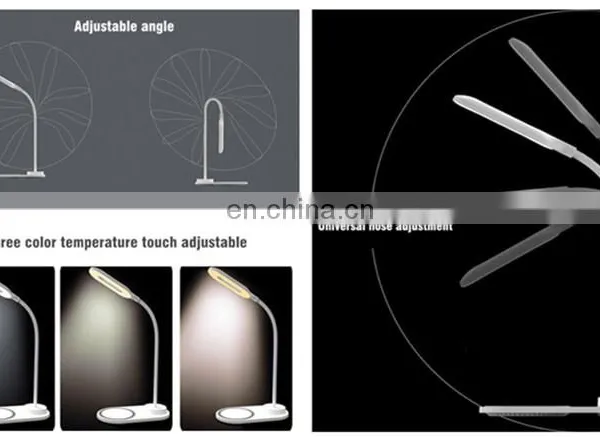Hot Sell USB Rechargeable Desk Lamp Support Wireless Charging Table LED Lamp Auto Timer 5 Brightness Adjustable Student Lamp photo-7