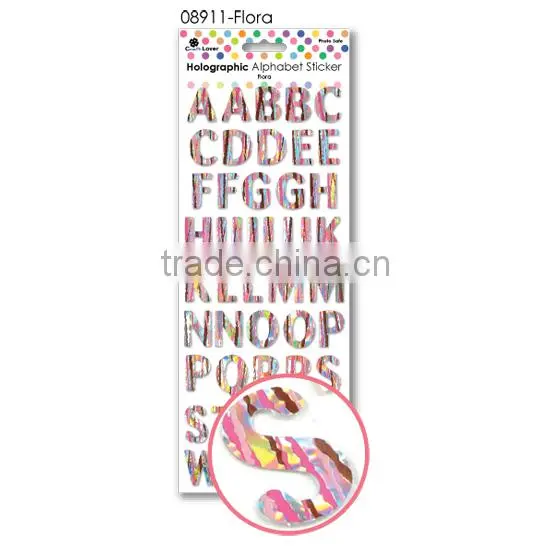 DIY Craft Scrapbook Colourful Alphabet Sticker Shiny Holographic Letter Sticker photo-2