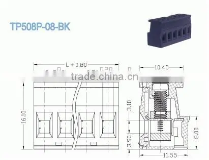 Termin Block Female Plug In Terminal Block Connector 5.08mm 300V 18A PCB Pluggable Terminal Blocks photo-2