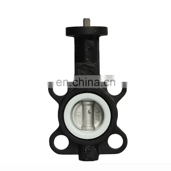 DN150 PN16 6 Inch 12 Volt PTFE Lined Wafer Type Type Electric Actuator Motorized Electric Water Flow Control Butterfly Valve photo-3