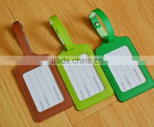 Wholesale Genuine Leather Luggage Tags Baggage Tags Colorful Luggage Parts photo-3