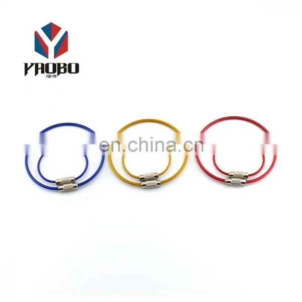Cheapest Factory Price Ring Steel Screw Lock Chain Wire Rope Key Rings photo-3