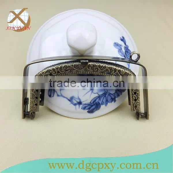 New Metal Purse Frame 9*4.5cm Antique Brass Handbag Handle photo-3