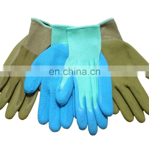 13 Gauge Green Bamboo Lined Latex Coated Work Gloves