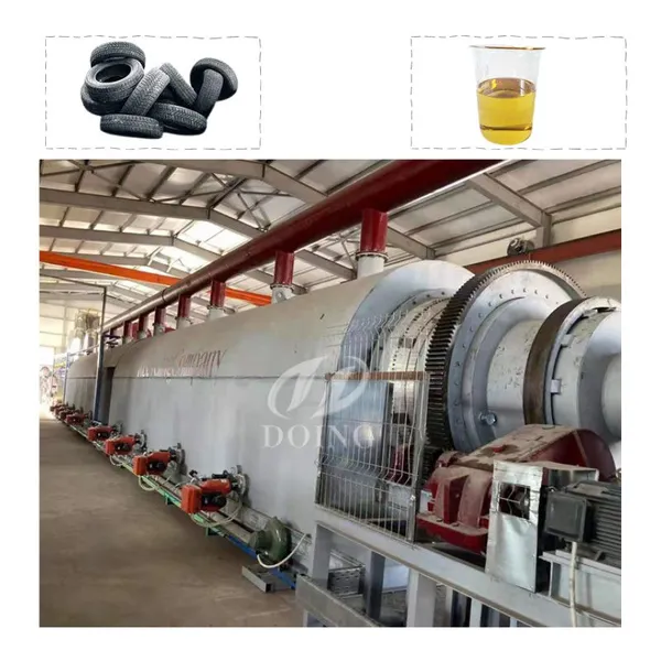 Fully Automatic Waste Tire Plastic Pyrolysis Plant Continuous Tyre To Fuel Oil Recycling Plant photo-3