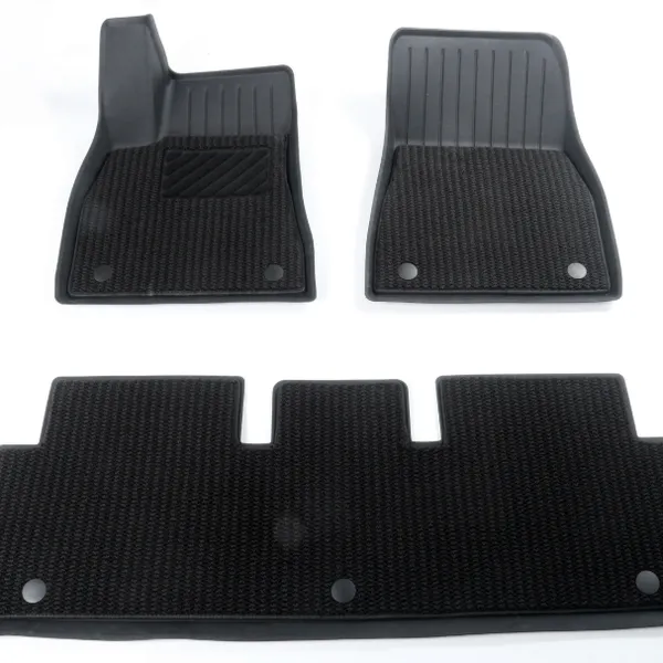 Professional Mold-Injection Floor Mats for Tesla Model Y Juniper with Double-Layer Snap Design & Carpet Lining - DZ25022102