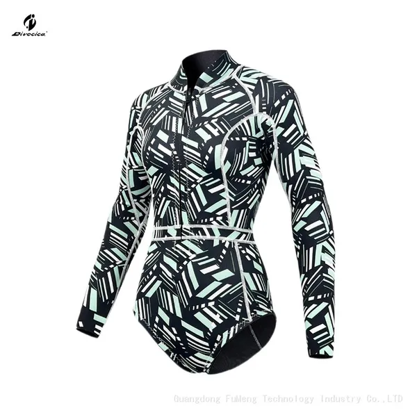 Spring Suit Front Zip 1.5mm-2.5mm Superstretch Flat Lock Wetsuit Long Sleeve Diving Suits UV Protection photo-2