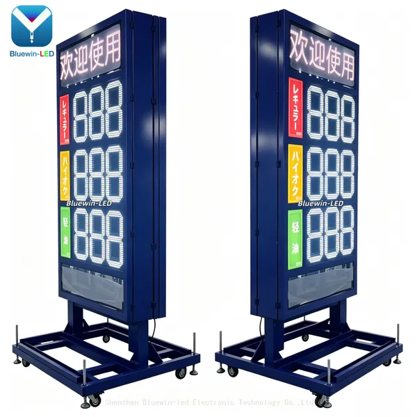Placa de Preço de Gasolina em LED para Japão | Fabricante de Display de Preço de Gasolina para Posto de Gasolina Japonês | Bluewin-LED