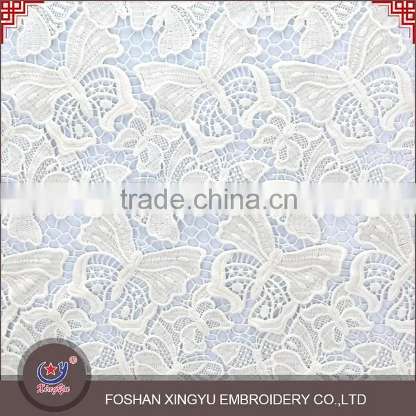 Top Quantity New Product Leaves Pattern Bulk White Dress Making Indian Embroidery Fancy Laces Fabric photo-2