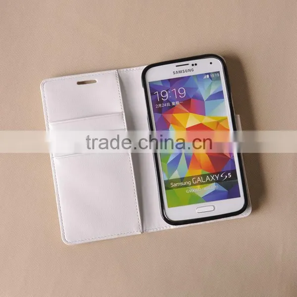 Flip Leather Case For Samsung Galaxy S5, PU Wallet Case With View Window photo-4