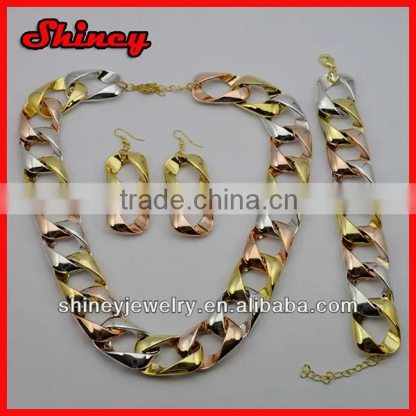 2014 Fashion New Chain Design Jewelry Sets Lead and Nickel Safe Alloy Fashion Jewelry Sets