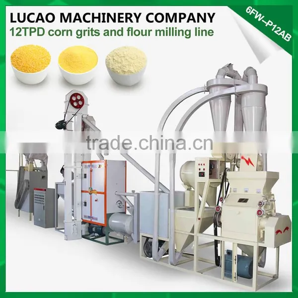 6FW-P12AB Shandong Complete Sifted Rice Corn Wheat Flour Small Maize Milling Plant