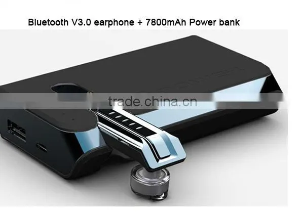 New Functional Product Portable 7800mAh Power Bank With Bluetooth Headset