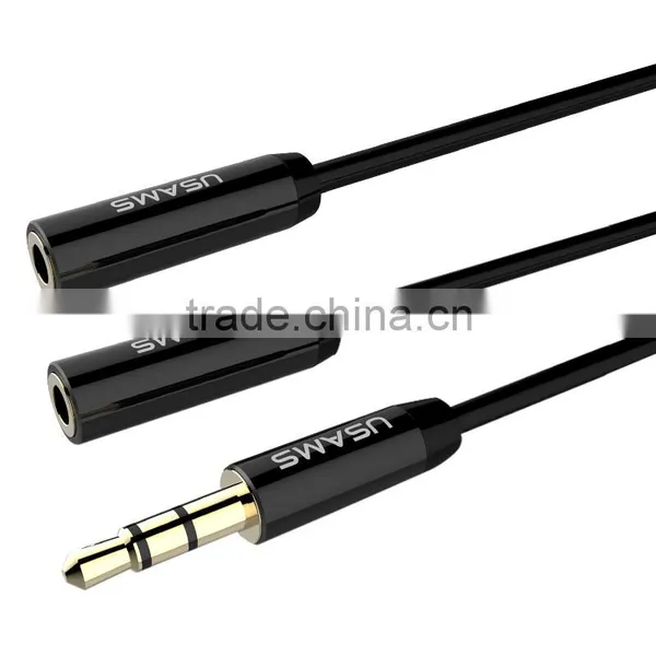 USAMS 50cm Hifi Rca Jack Cable Female to 3.5 Male Stereo Audio Cable Extension Aux Cable for IPhone 6s Headphone Speaker MT-5750 photo-3