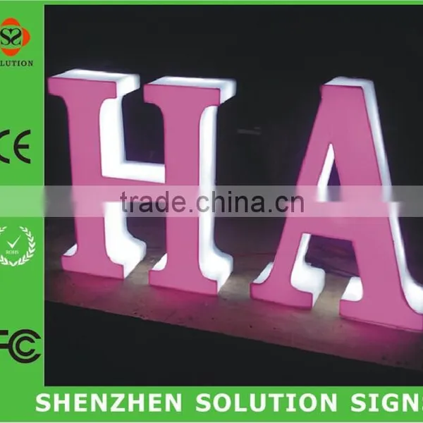 Stainless Steel Face Acrylic Led Edge Lit Sign Base photo-3