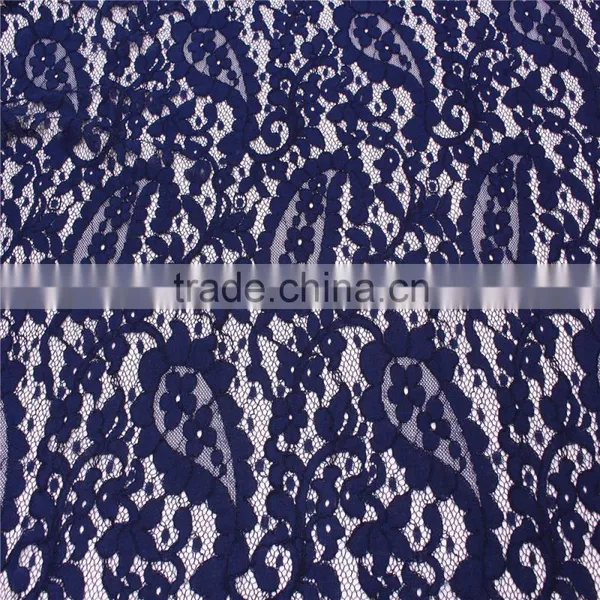 Great Design With Competitive Price Knitting Polished Heavy Cotton Nylon Lace Fabric for Evening Long Dresses photo-2