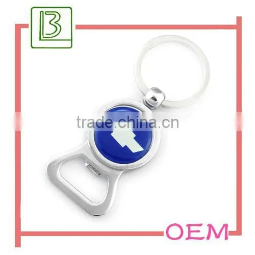 Promotional Full Colour Logo Sticker Epoxy Dome Beer Bottle Opener Keychain photo-4