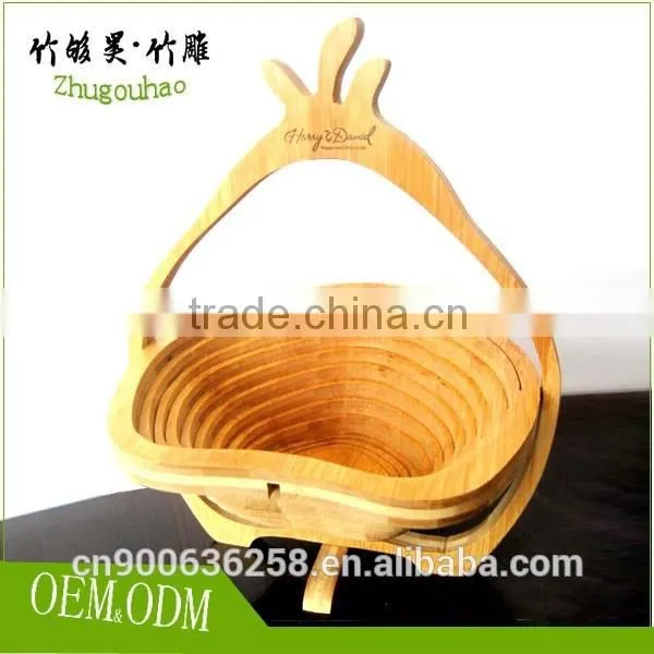 Bamboo Fruit Shaped Basket With Fruit Design photo-4