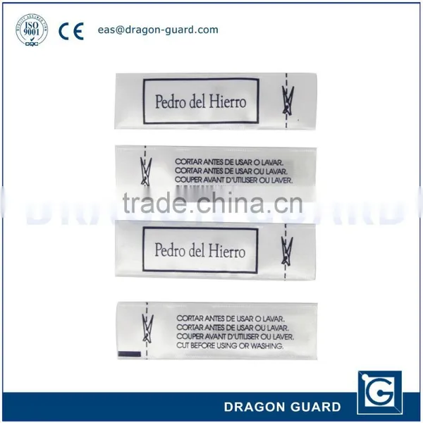 AM 58KHz Sticker Soft Tags Deactivable Cheap Eas Garment Custom Woven Label for Clothing
