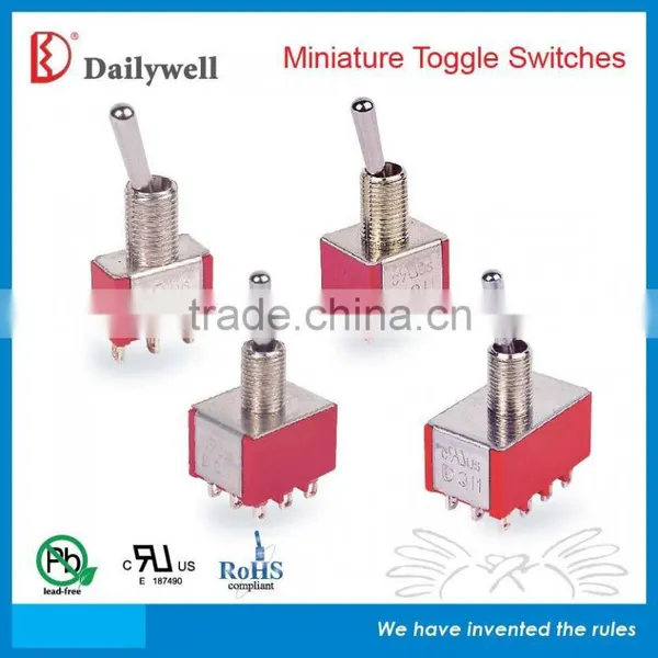 3P 4P SP DP GOLD PURE-TIN Miniature Toggle Switch