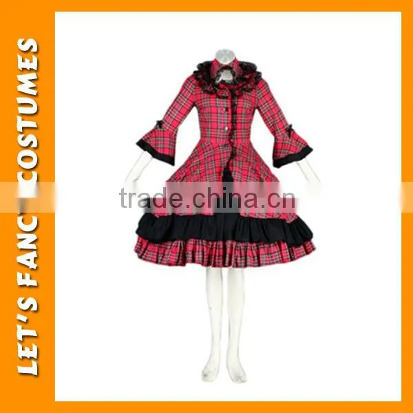 PGWC2527 Classic Style Tartan Dress Carnival Theme Party Dress Gothic Lolita Dress
