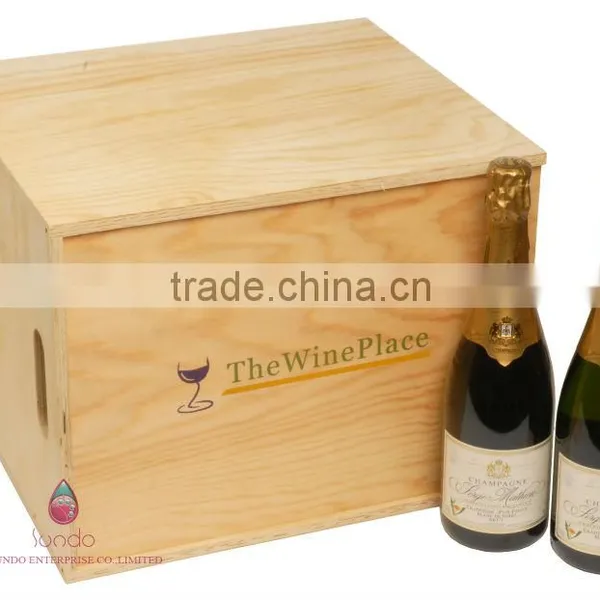 Handmade 12 Bottles Wooden Wine Carrying Case for Wine