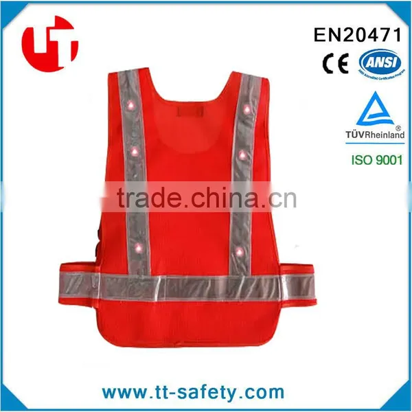 16pcs High Visibility Reflective Led Safety Light Vest Jacket photo-2