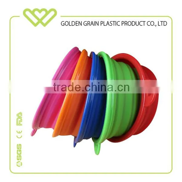 Hot Selling Wholesale Promotional Silicone Foldable Pet Bowl for Outdoor/travel