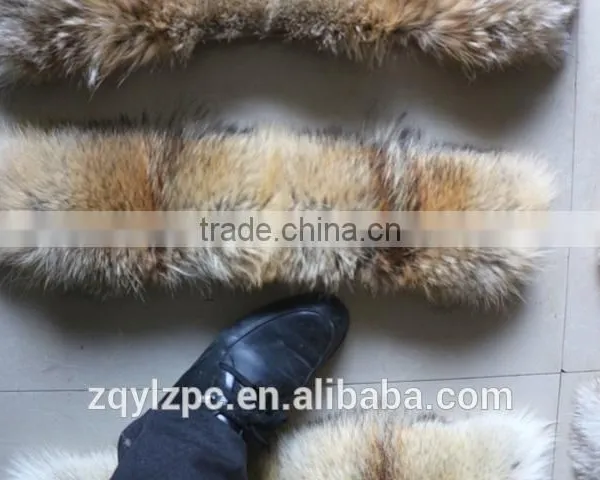 Wholesale Factory Price Natural Color Real Coyote Fur Collar Trimming/fox Fur Strips photo-3