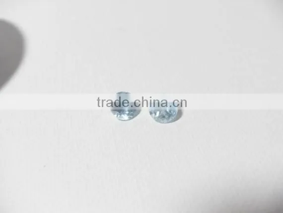 Blue Topaz Loose Round Faceted Cut Gemstone, Cut Stones photo-3