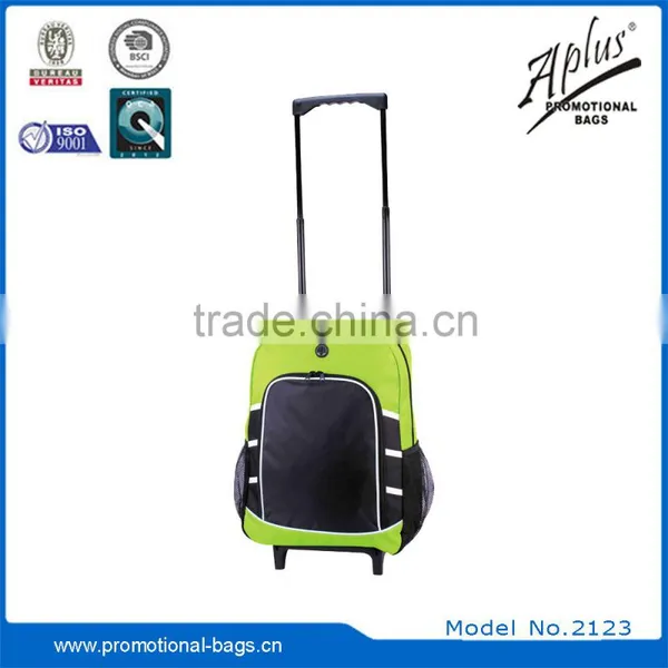 Wholesale Fashion 600D PVC Trolley School Backpackwith Wheels photo-2