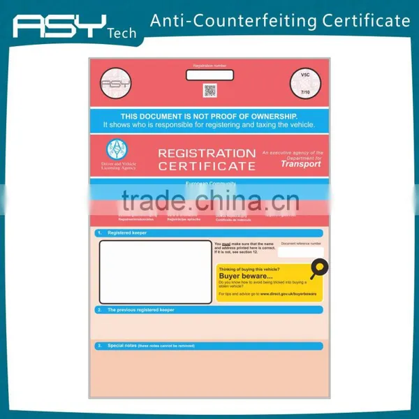 Watermark Paper Security Certificate photo-3