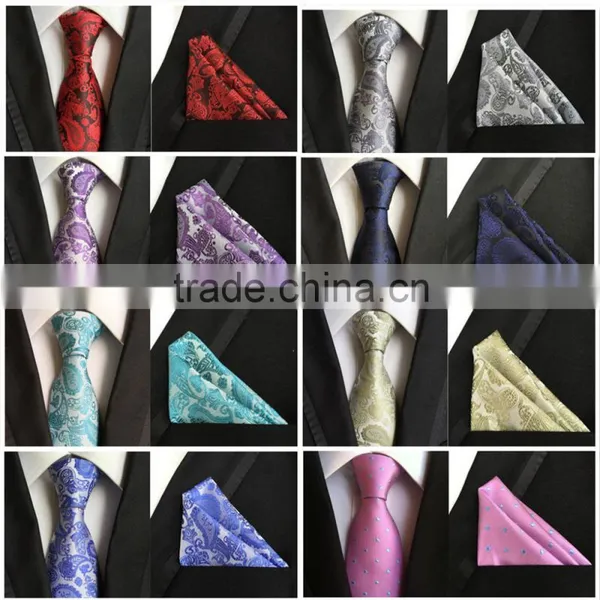 Stylish Polyester Silk Necktie Mens Tie Set With Hanky For Gift Quality Choice photo-3