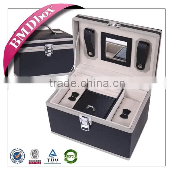 Large Capacity Handmade Custom PU Leather Logo Printed Jewelry Box Gift Box