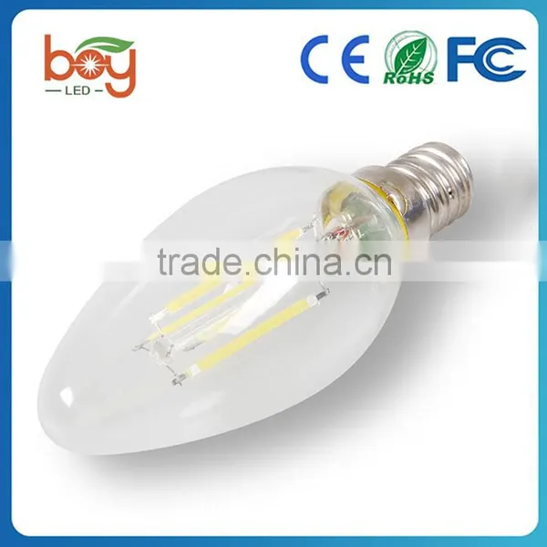 Dimmable Led 2700K 4500K 6000K Filament Bulb Candle Bulb E14 E27 B22 With 2 Years Warranty