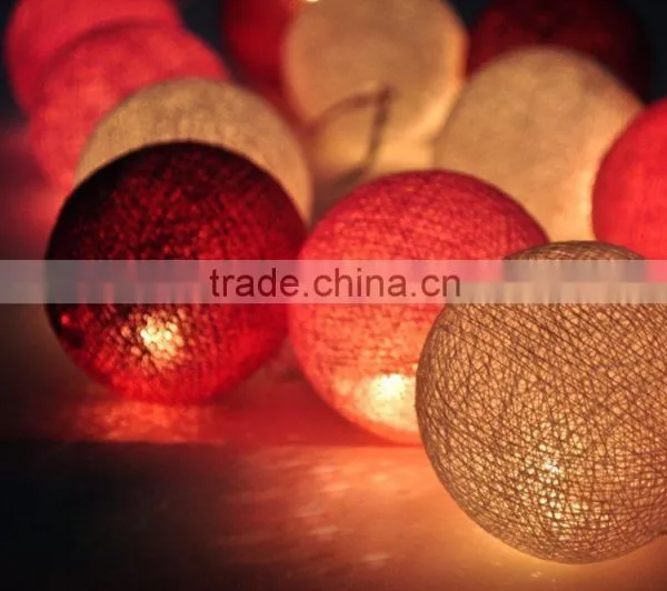 Home Decoration Outdoor E27 Lamp Holder Light String Cotton String Light Balls photo-2